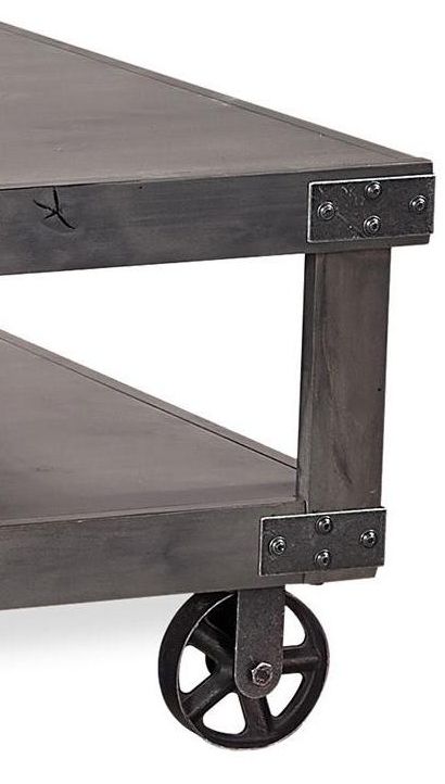 Aspenhome® Industrial Smokey Grey Cocktail Table 1