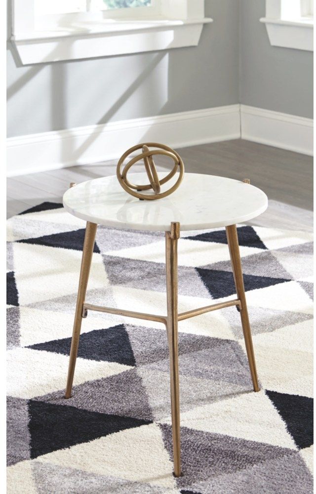 Signature Design by Ashley® Chadton White/Gold Accent Table-3