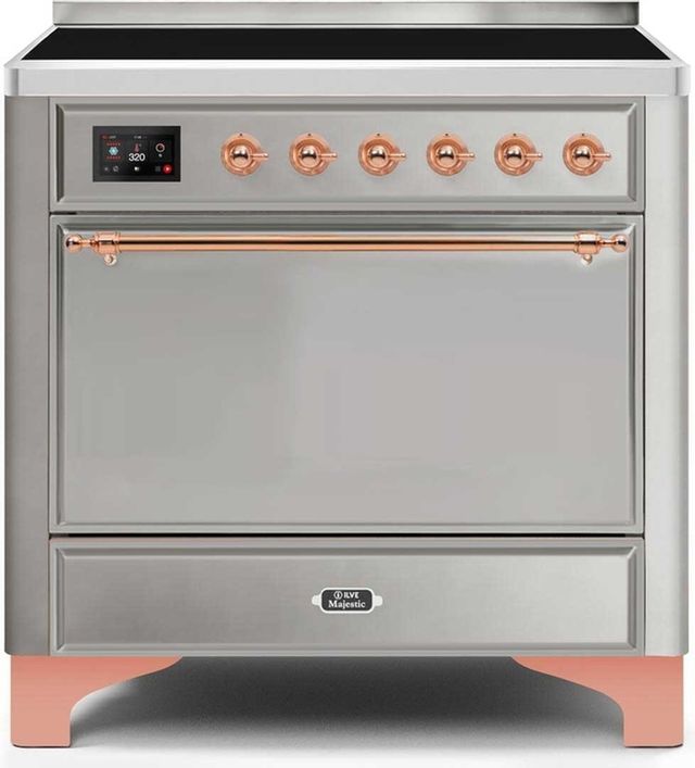 Ilve Majestic Series 36" Stainless Steel Freestanding Induction Range 21