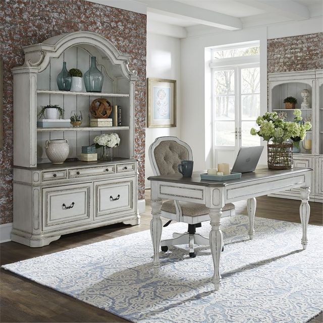 Liberty Furniture Magnolia Manor Antique White Jr Executive Desk Chair 8