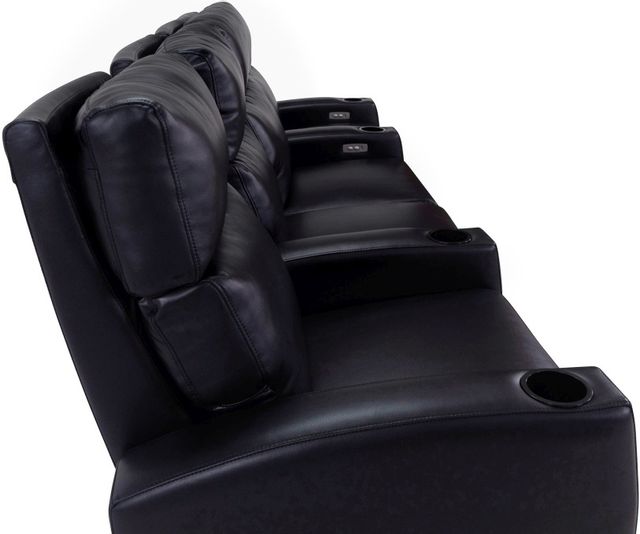 RowOne Galaxy II Home Entertainment Seating Black 4-Chair Row with Loveseat 3