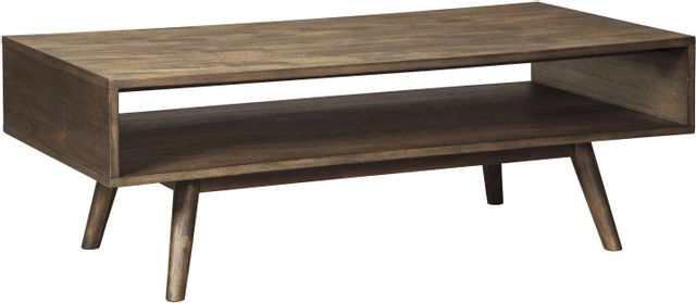 Signature Design by Ashley® Kisper 3-Piece Dark Brown Living Room Table Set-1