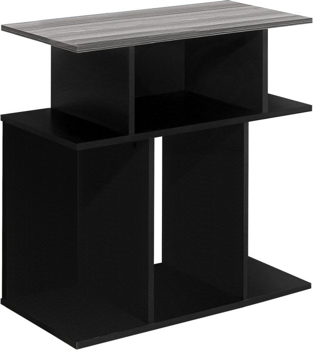 Monarch Specialties Inc. Grey Top  Accent Table with Black Base
