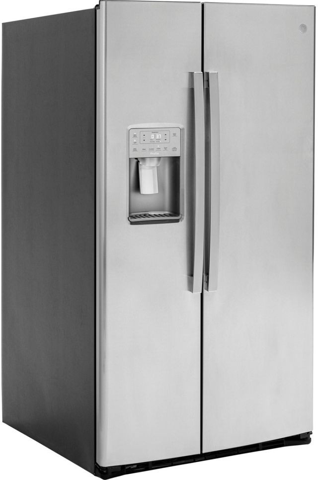 GE Profile™ 25.3 Cu. Ft. Stainless Steel Side-by-Side Refrigerator ...