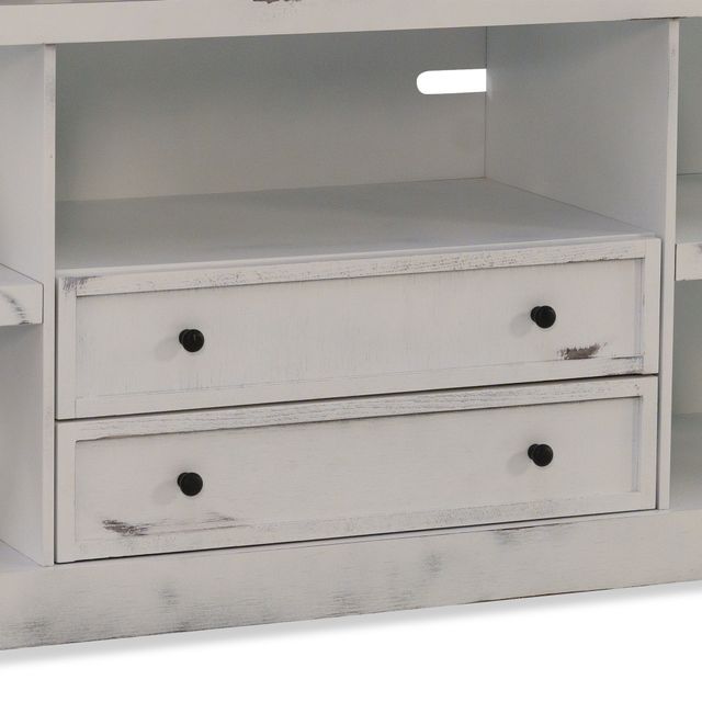 Mantle 74in White Console -1