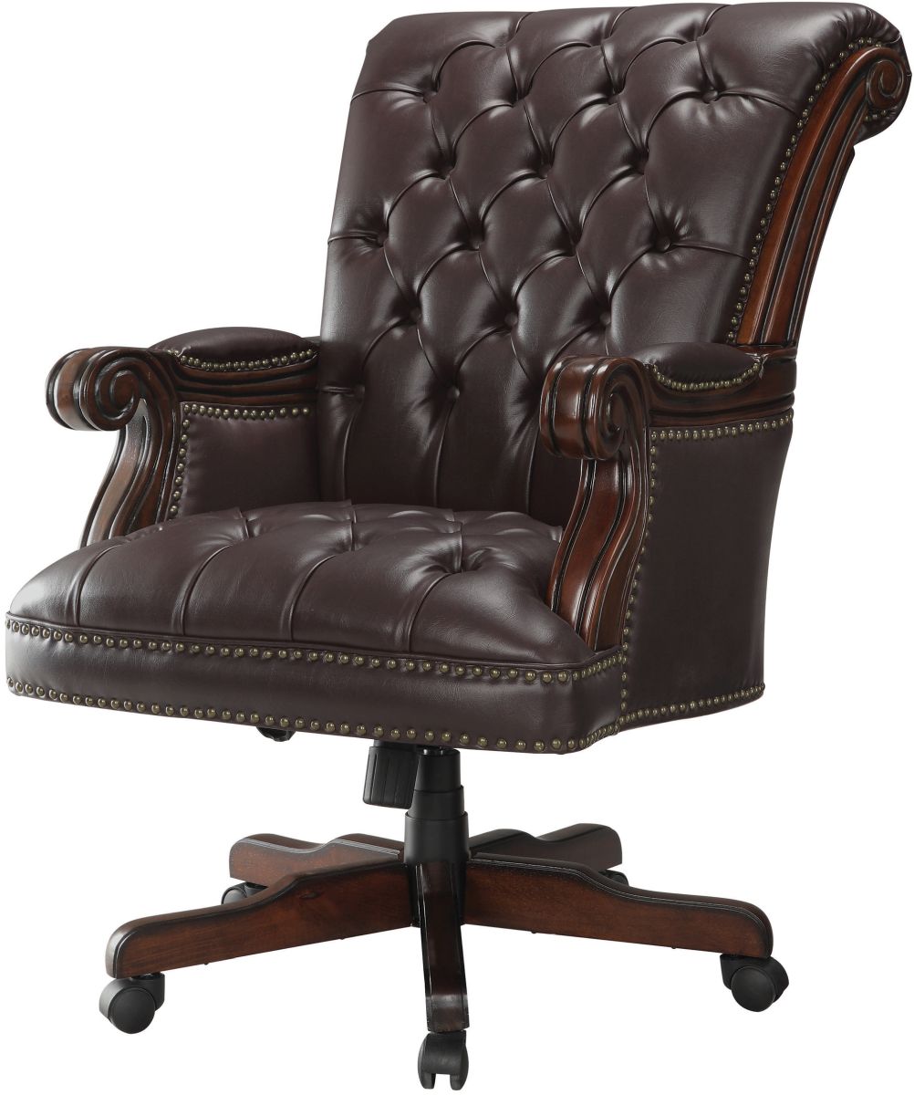 Coaster® Dark Brown Tufted Adjustable Height Office Chair