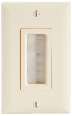 Sanus® Light Almond Cable Management Brush Wall Plate