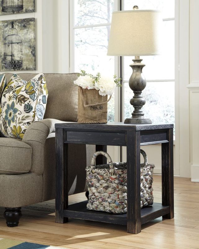 Signature Design by Ashley® Gavelston Black End Table 2