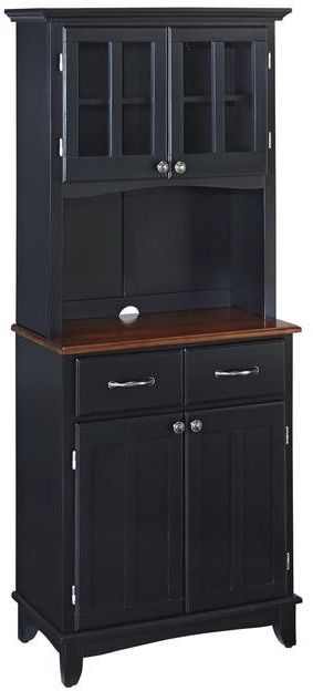 homestyles® Buffet Of Buffets Black/Medium Cherry Server with Hutch ...