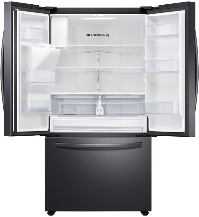 Samsung 26.5 Cu. Ft. Fingerprint Resistant Black Stainless Steel 3-Door French Door Refrigerator-1