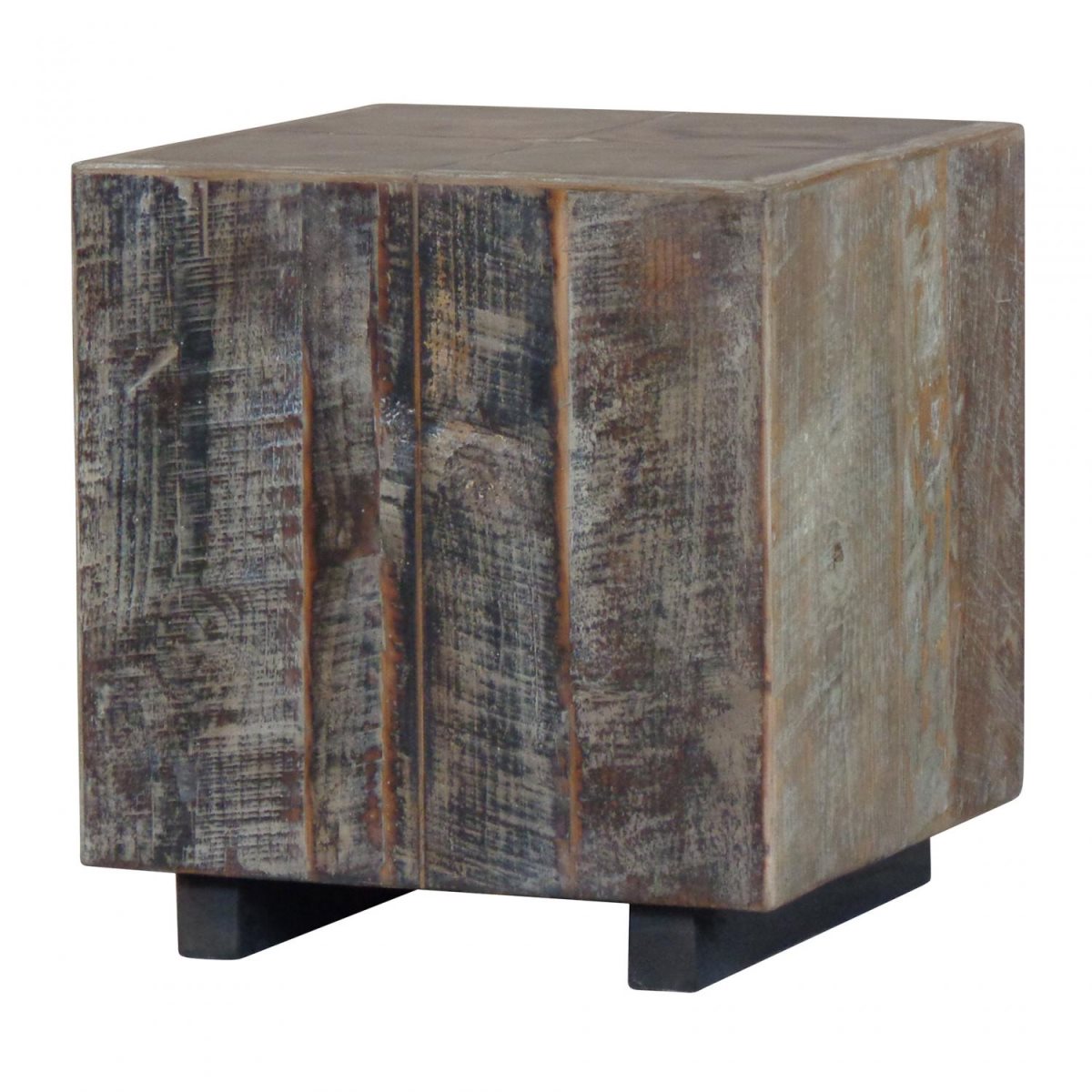 Square wood accent table