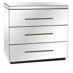 Crestview Collection Melrose 3-Drawer Mirrored Chest