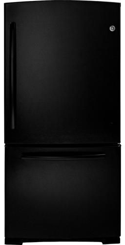 GE 23.1 Cu. Ft. Bottom Freezer Refrigerator-Black