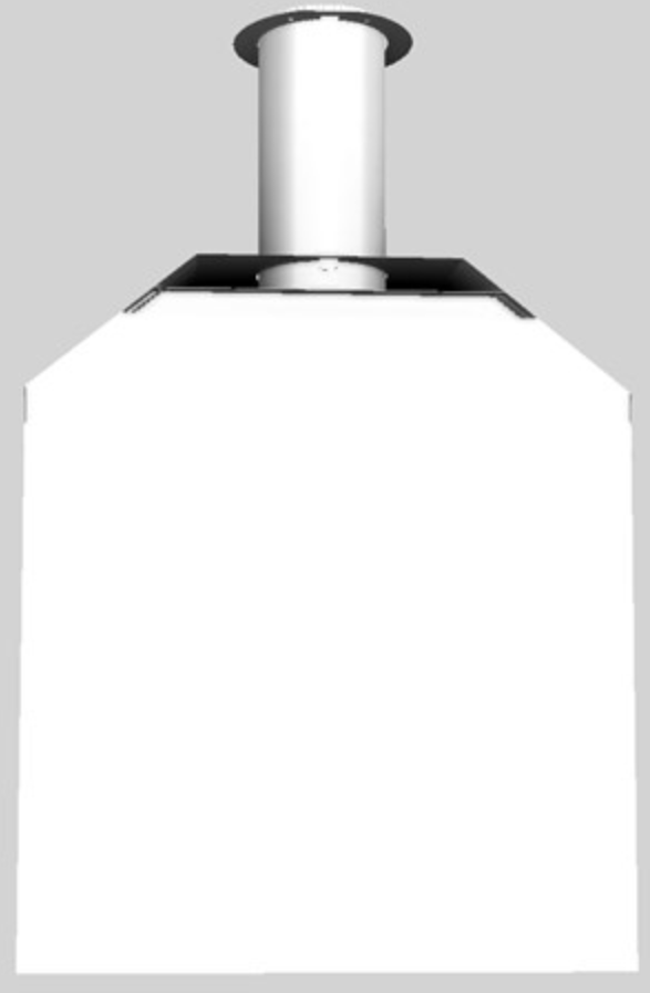 Vent-A-Hood® A Series 36" White Retro Style Wall Mounted Range Hood 2