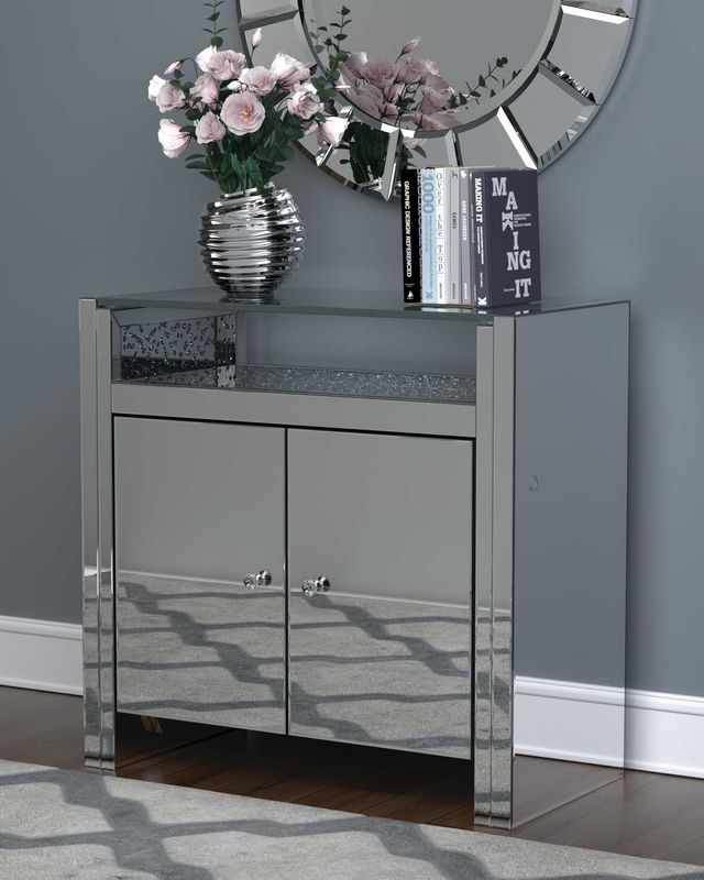 Coaster® Clear Mirror And Silver Accent Cabinet 7
