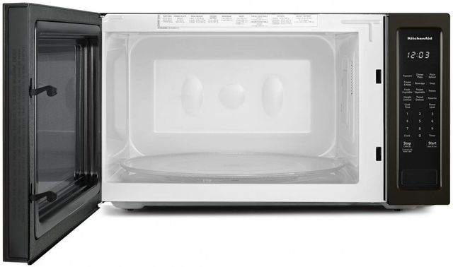 KitchenAid® Black Countertop Microwave Oven-Black Stainless Steel 1