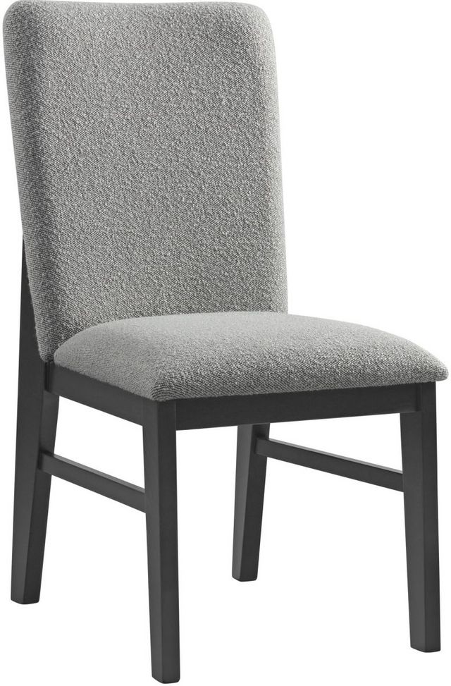 Elements International Portland Black/Grey Dining Side Chair | Bob ...