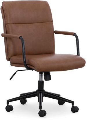 Home Furniture Outfitters Sawyer Cognac Metal Arm Task Chair