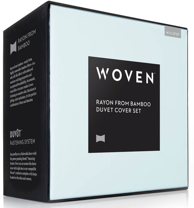 Malouf® Woven™ Rayon From Bamboo Citron Queen Duvet Set 3