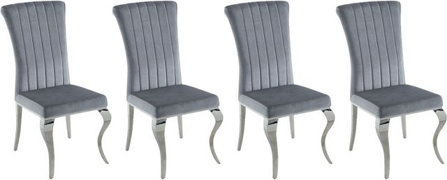 Coaster® Betty 4-Piece Gray Side Chairs