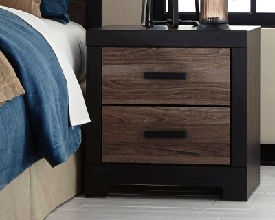 Signature Design by Ashley® Harlinton Charcoal/Warm Gray Nightstand 1