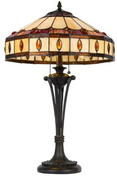 Cal® Lighting & Accessories Tiffany Black Table Lamp