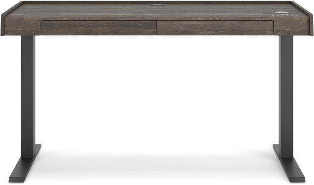 Signature Design by Ashley® Zendex Dark Brown 55" Adjustable Height Desk-2
