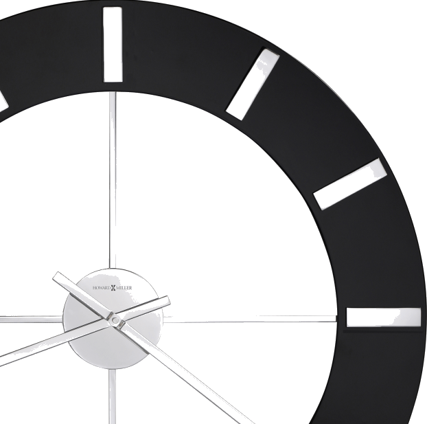 Howard Miller® Onyx 30" High-Gloss Black Wall Clock 1