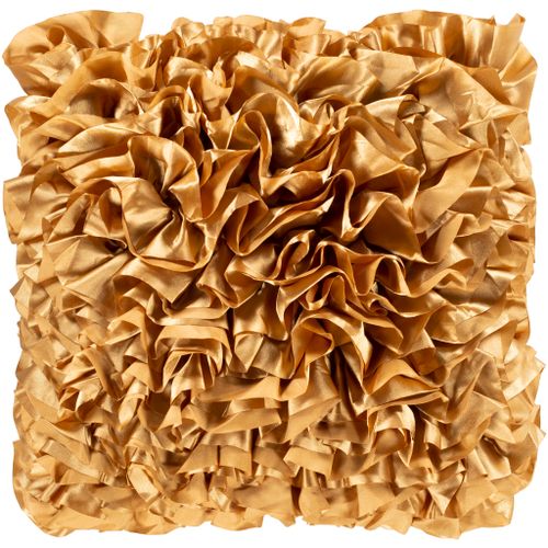 Surya Prom Mustard 18"x18" Toss Pillow with Polyester Insert