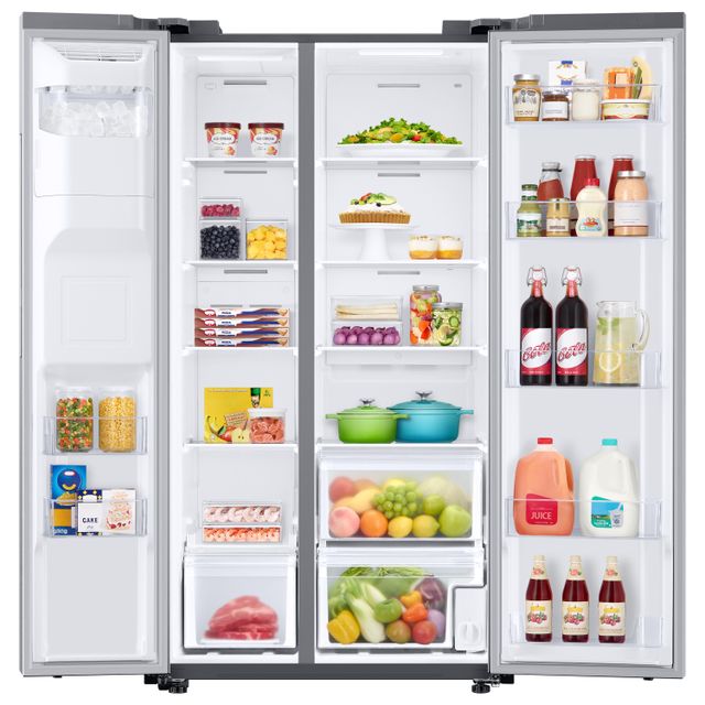Samsung 22 cu. ft. Stainless Steel Counter Depth Side-by-Side Refrigerator [Scratch & Dent] 9