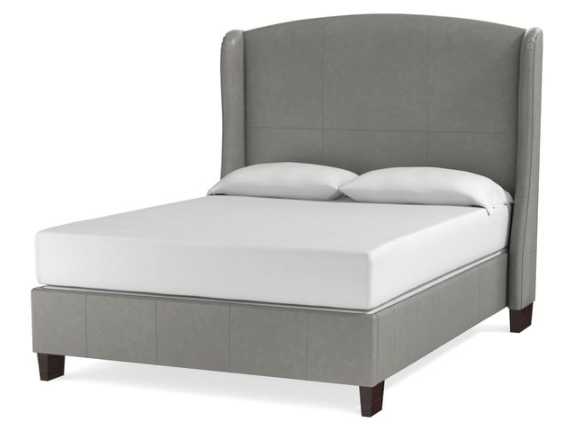 Bassett® Furniture Paris Custom Upholstered Gray Arched Full Bed