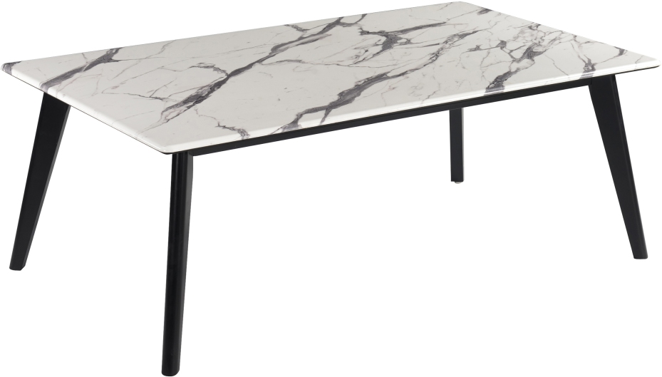 white marble black legs coffee table