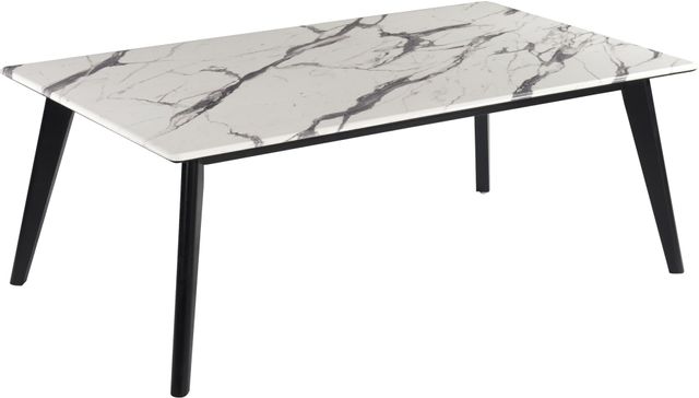 Coaster® Black/White Faux Marble Top Coffee Table