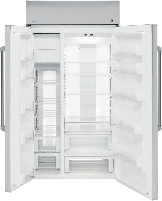 Café™ 29.6 Cu. Ft. Stainless Steel Built-In Side-By-Side Refrigerator 2