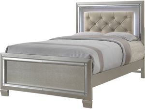 Elements International Platinum Youth Champagne Twin Bed