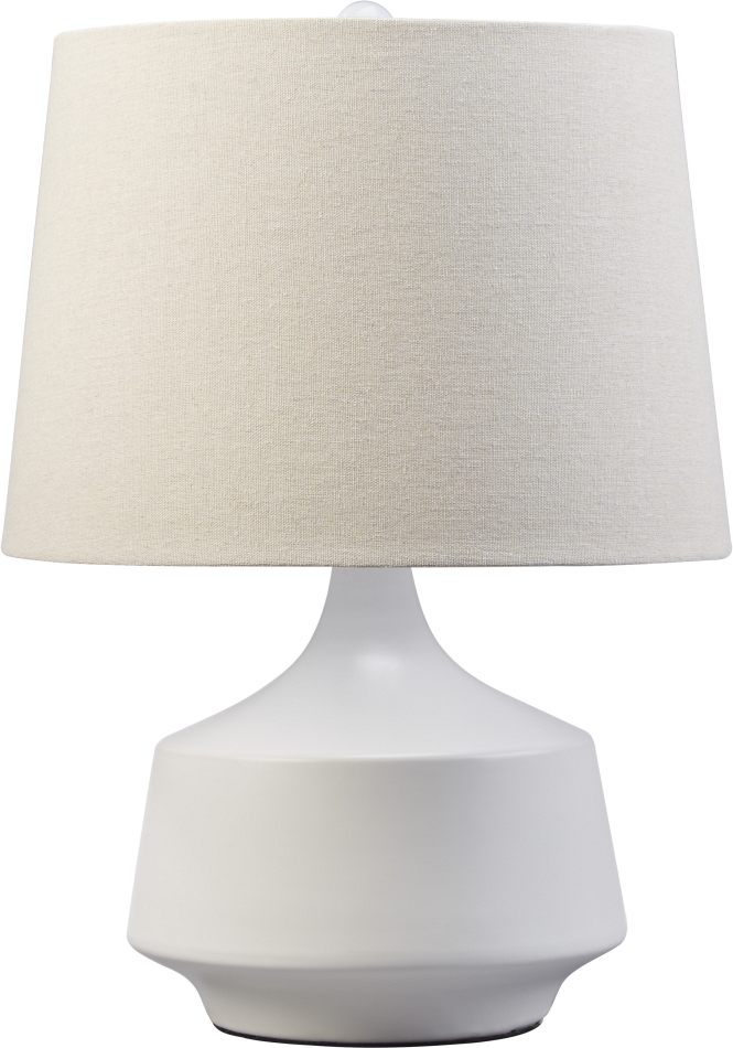 simple white table lamp