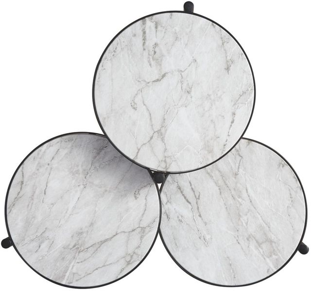 Signature Design by Ashley® Plannore Black/White Round Coffee Table 2