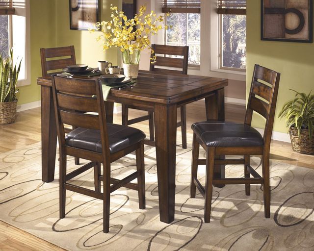 Signature Design by Ashley® Larchmont Burnished Dark Brown Counter Dinning Table 5