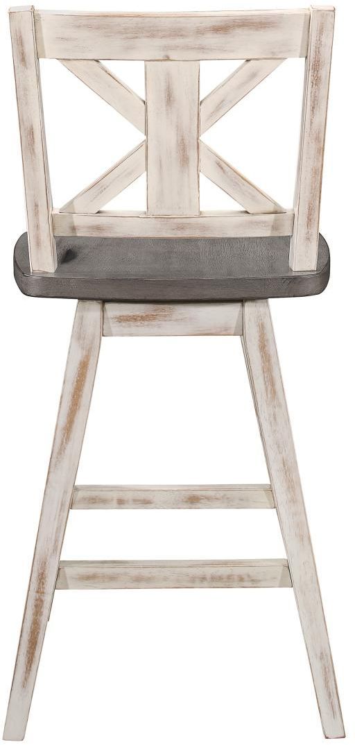 Homelegance® Amsonia Gray/White Swivel Counter Height Chair 3