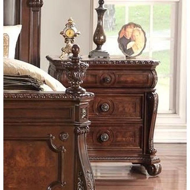 Home Insights Furniture Vintage Dark Brown Nightstand-2