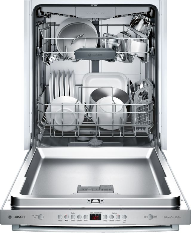 CLOSEOUT Bosch® 100 Series 24" Stainless Steel Built In Dishwasher-2