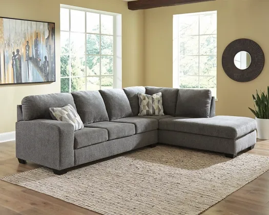 Benchcraft® Dalhart 2-Piece Charcoal Sectional with Chaise-2
