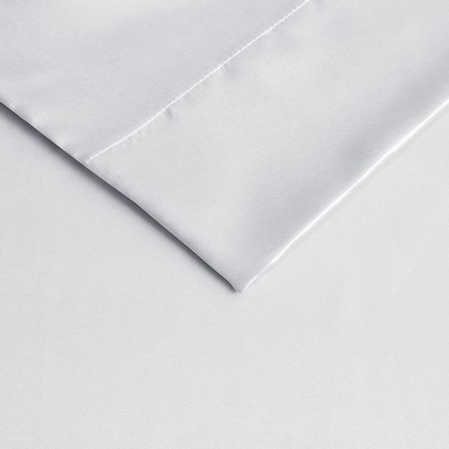 Olliix by Madison Park Essentials Satin 2 Piece White King Pillowcases-1