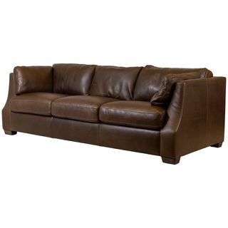 Digio Folk Chocolate Leather Sofa