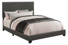 Coaster® Boyd Charcoal California King Upholstered Bed
