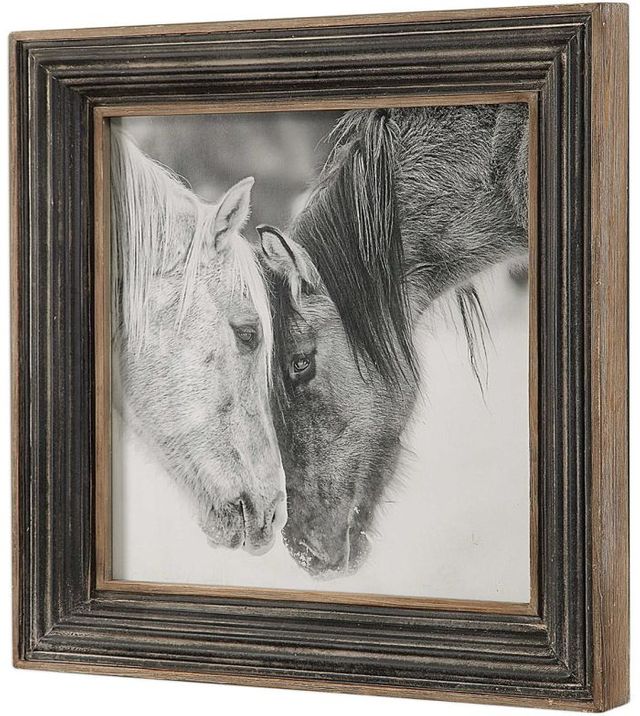 Uttermost® Black/White Horses Framed Print-1