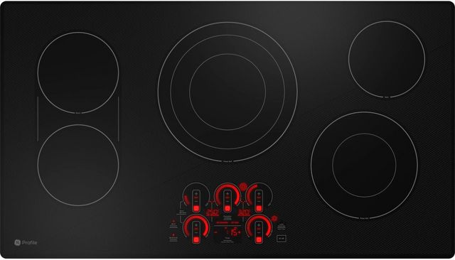 GE Profile™ 36" Black Built-In Electric Cooktop 1