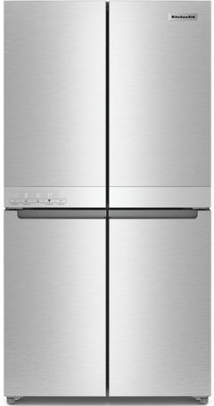 Réfrigérateur à portes françaises de 36 po à profondeur comptoir KitchenAid® de 19.4 pi³ - Acier inoxydable résistant aux traces de doigts