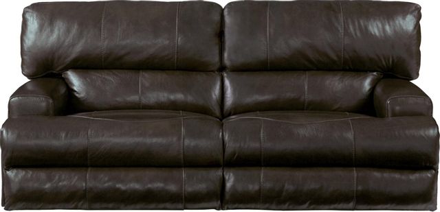 Catnapper® Wembley Chocolate Lay Flat Reclining Sofa 0