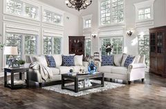 Furniture of America® Giovanni Beige Sofa and Loveseat
